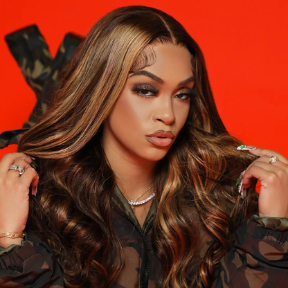 "Ashanti" Caramel Bodywave Wig